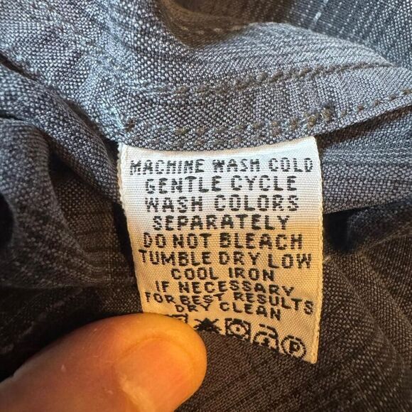 Tommy Bahama black/grey plaid long sleeve lightweight button-up shirt Sz XXL - Picture 6 of 7